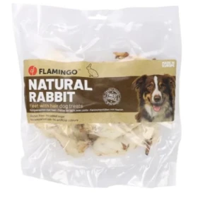 Flamingo Nature Snack Cosce di Coniglio con Pelo per Cani 200 g