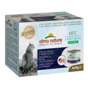 Almo Nature Cat Light Meal Tonno/Pollo/Prosciutto 4 x 50 g