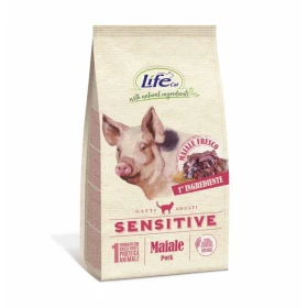 Lifepet LifeCat Sensitive Maiale - Mangime secco per gatti