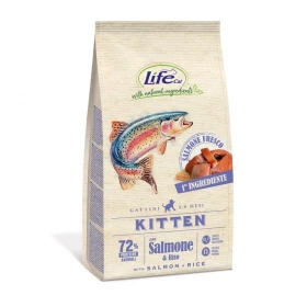 LIFEPET Lifecat Kitten Salmone 400 g - Mangime secco per gattini