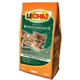LeChat Premium Indoor Pollo e Riso Crocchette per Gatti 1,5 kg