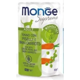 Monge Cat Supreme Buste Tonno/Piselli/Carote 24 x 80 g