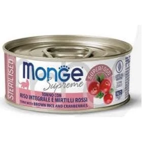 Monge Cat Supreme Steril Tonno, Riso e Mirtillo 80 g