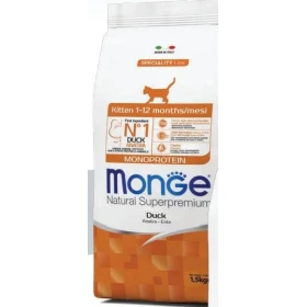 Monge Cat Kitten Anatra 1-12 mesi – Crocchette 1,5 kg