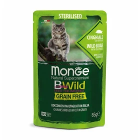 Monge Bwild Cat Sterilized Buste 28 x 85 g Cinghiale e Ortaggi
