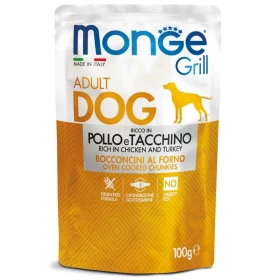 Monge Dog Grill Buste Pollo/Tacchino 24 x 100 g