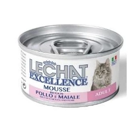 LeChat Mousse Pollo e Maiale 85 g - Umido per Gatti