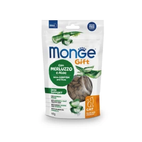 Monge Gift Cat Filled Crunchy Skin Support Merluzzo/Aloe 60 g