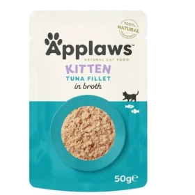 Applaws Buste Kitten Filetti di Tonno in Brodo 12 x 50 g