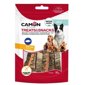 Snack per Cane Camon Large Strips Salmone 80g