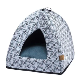 Leo Piramide Cleo Geometrico Turchese 40x40x40 - Leopet