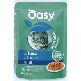 OASY Cat Bocconi Kitten Tonno - Buste da 12 x 85g