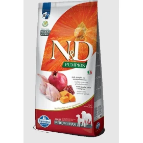 ND Dog Pumpkin Medium/Maxi Quaglia/Melogano 12 kg - Farmina