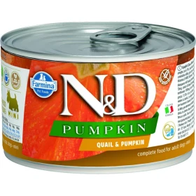ND Umido Dog Pumpkin Mini Quaglia 140g - Farmina