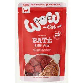 WOW CAT BST Patè Manzo 12 x Gr 125 - Delizia per Gatti