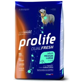Prolife Dog Dual Medium/Large Salmone/Merluzzo/Riso 12 kg
