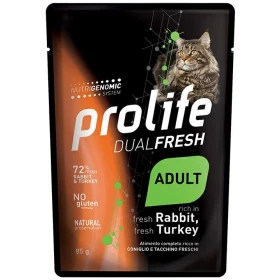 Prolife Cat UM DUAL BUSTE Coniglio/Tacchino 12 x 85g