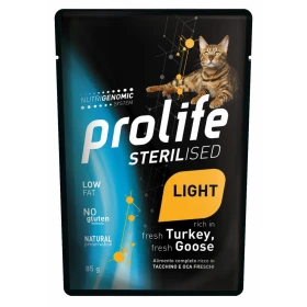 Prolife Cat UM Sterilized Buste Light Tacchino Oca 12 x 85g