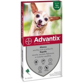 Advantix Spot On fino a 4 kg 4 Pipette Bayer