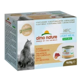 Almo Nature Cat Light Meal Tonno e Gamberetti 4 x 50 g