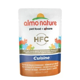 Almo Nature Cuisine Pollo e Formaggio Umido per Gatti 24 x 55 g