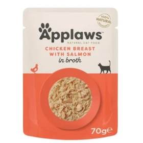 Applaws Buste Pollo e Salmone in Brodo 12 x 70 g