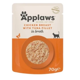 Applaws Buste Pollo e Tonno in Brodo per Gatto - 12 x 70 g