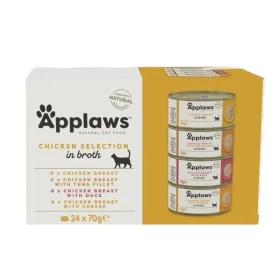 Applaws Multipack Selezione di Pollo in Brodo 24 x 70 g