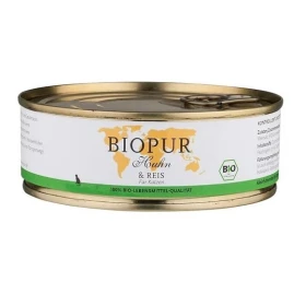 BIOPUR Cat Pollame/Riso 100g Vasetto in Vetro