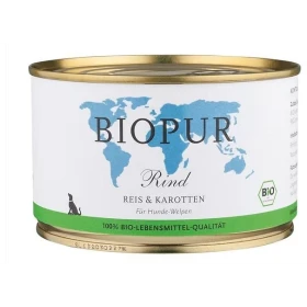 Biopur Dog Manzo/Riso/Carote 400g - Nutrizione Naturale