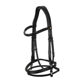 Briglia anatomica in cuoio Equestro - nera