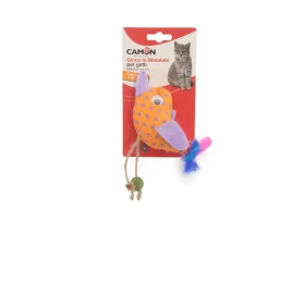 Camon Gioco Gatto Poliestere Uccellino cm 11