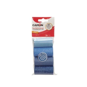 Camon Sacchetti Colorati Talco - 4 Rotoli per Cane