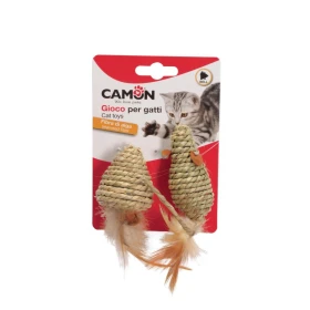 Camon Topo Intrecciato con Piume e Sonaglio