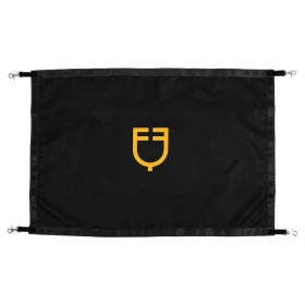 Cancelletto da box Equestro con logo in silicone 105x69 cm - Nero/Giallo