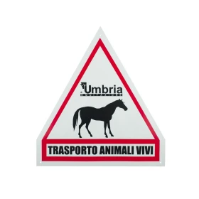 Cartello Trasporto Animali Vivi triangolare in plastica - Umbria Equitazione