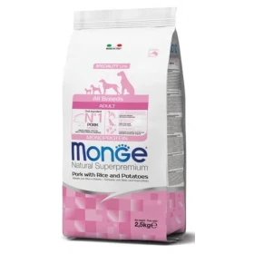 Crocchette Monge Maiale Riso e Patate per Cani Adulti
