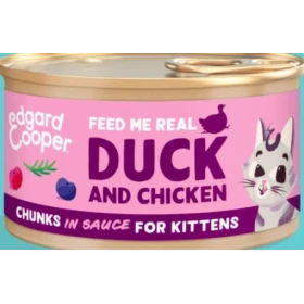 Edgard Cooper Kitten Anatra e Pollo 85 g - Cibo umido per gatti