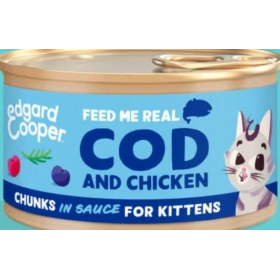 Edgard Cooper Kitten Merluzzo e Pollo 85 g - Umido per Gattini
