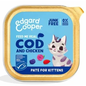 Edgard Cooper Kitten Paté Merluzzo e Pollo 16 x 85 g