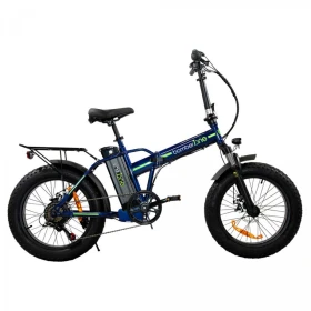 Electric Moving Green Bomber One - E-bike pieghevole FAT 20 pollici - Unica Blu