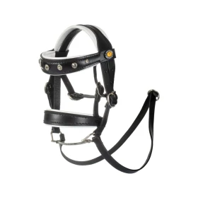 Equestro Briglia da Dressage per Toy Horse in cuoio con strass - Unica Nero