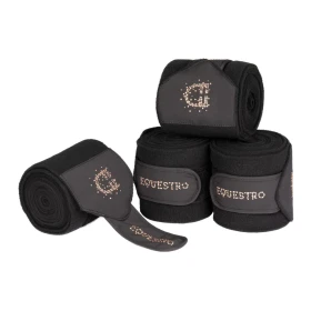 Equestro Fasce in pile con logo in strass - set 4