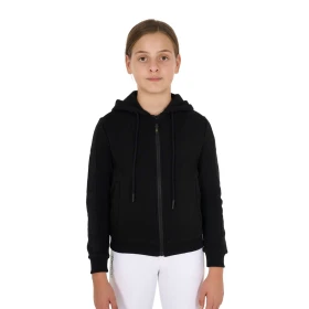 Equestro Felpa bambina full zip con pile interno