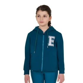 Equestro Felpa bambina istituzionale con zip e cappuccio