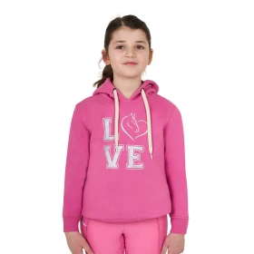 Equestro Felpa bambina Winter Love con cappuccio