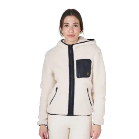 Equestro Felpa donna in pile ricciolo con tasca frontale