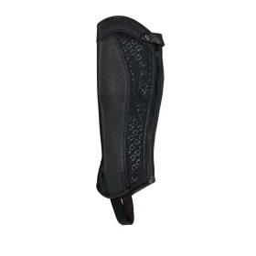 Equestro Ghette Vespucci in pelle con fascia elastica e logo