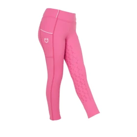 Equestro Leggings da bambina foderati in pile Full Grip
