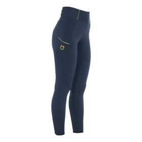 Equestro Leggings donna slim fit foderati in pile con Full Grip